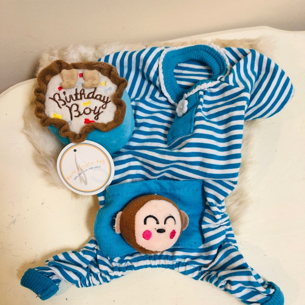 Xs dog clothes and toy